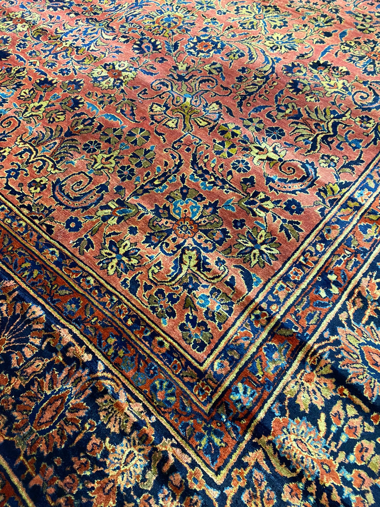 10.7 x 14.8 ANTIQUE Persian Sarouk Rug #F-6395