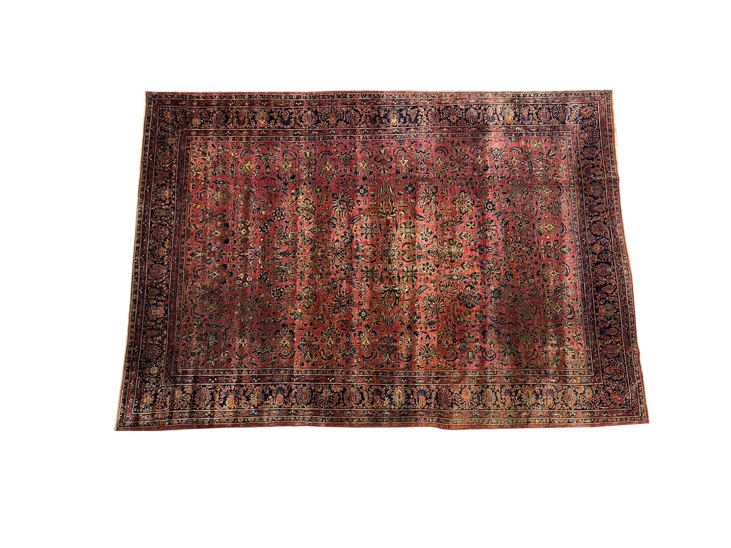 10.7 x 14.8 ANTIQUE Persian Sarouk Rug #F-6395