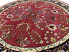 Load image into Gallery viewer, 7.9 x 7.9 ROUND Sarouk Rug Handmade India Wool Carpet #F-6586