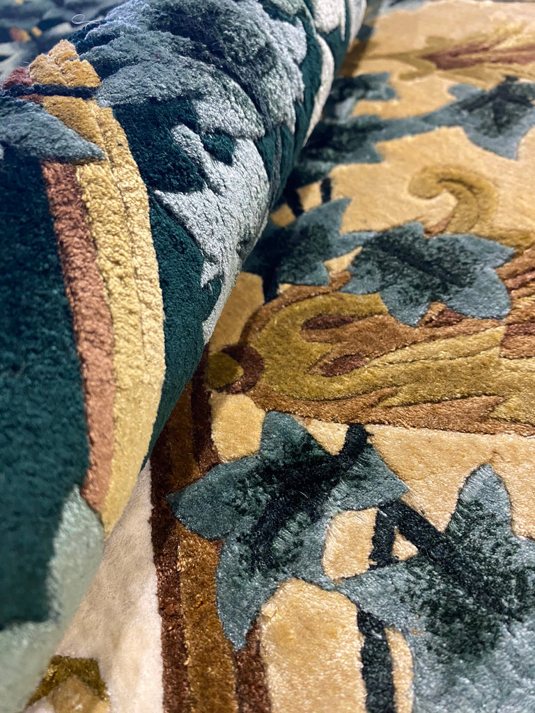 8 x 10 Amazing Quality Handmade Rug French Savaneri Pattern #PIX-13325