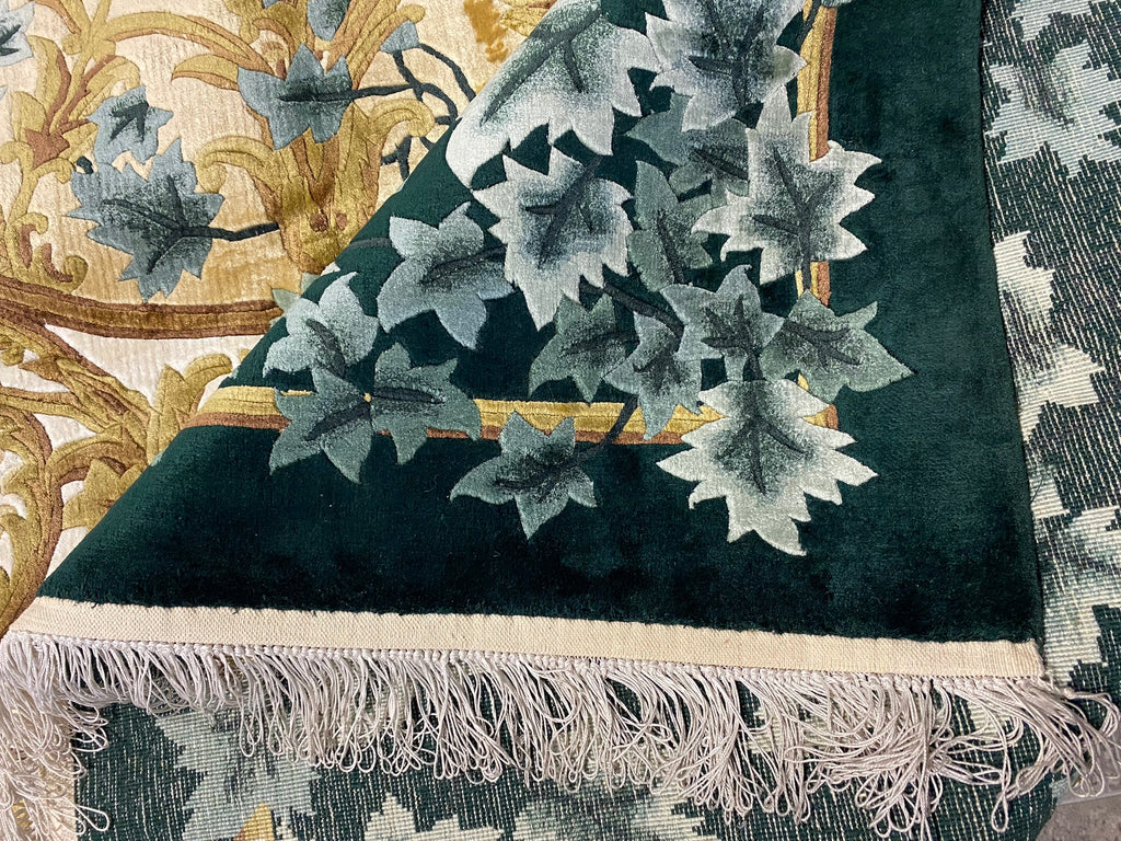 8 x 10 Amazing Quality Handmade Rug French Savaneri Pattern #PIX-13325