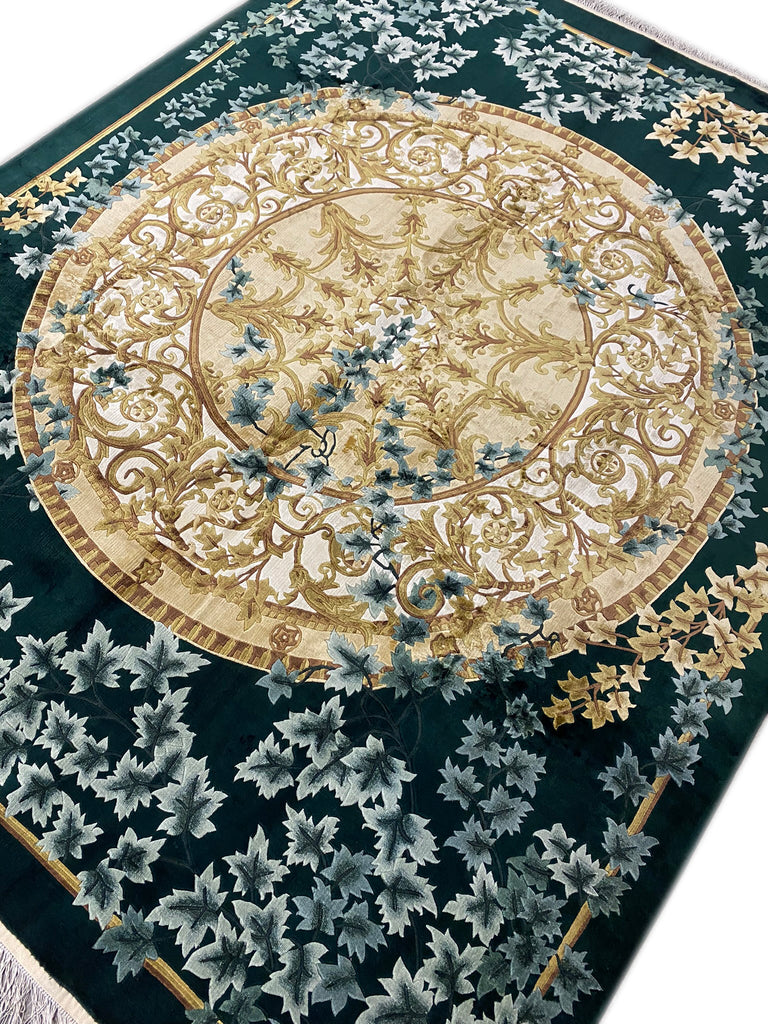 8 x 10 Amazing Quality Handmade Rug French Savaneri Pattern #PIX-13325