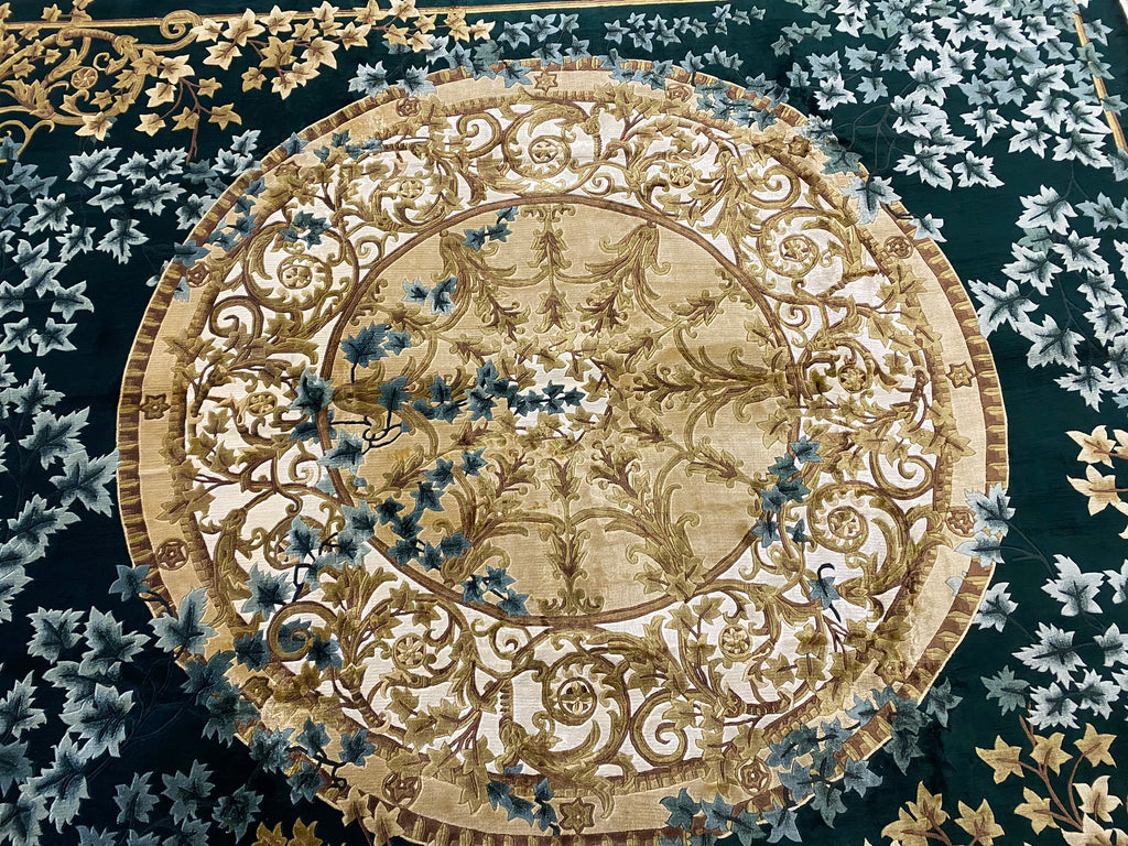 8 x 10 Amazing Quality Handmade Rug French Savaneri Pattern #PIX-13325