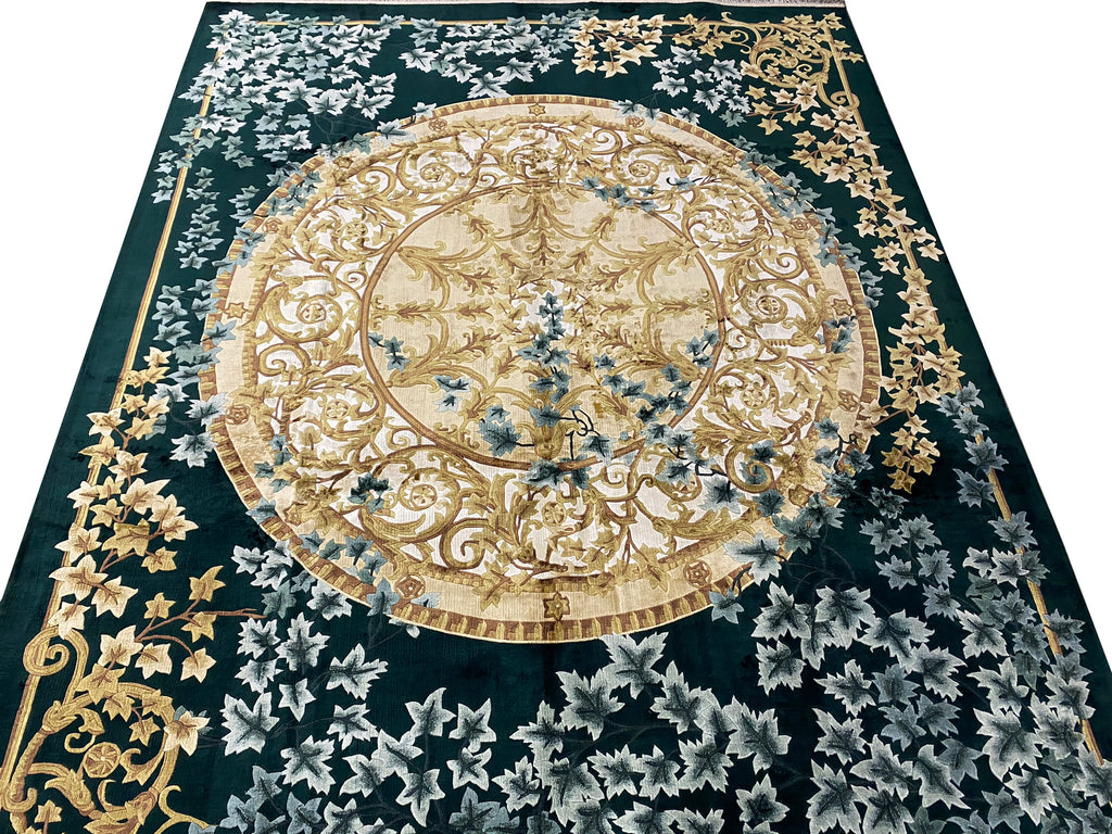 8 x 10 Amazing Quality Handmade Rug French Savaneri Pattern #PIX-13325