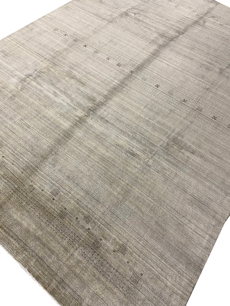 10 x 13.2 Natural Wool Handmade Contemporary GABBEH Rug MODERN #F-6592