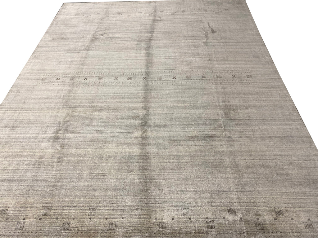 10 x 13.2 Natural Wool Handmade Contemporary GABBEH Rug MODERN #F-6592