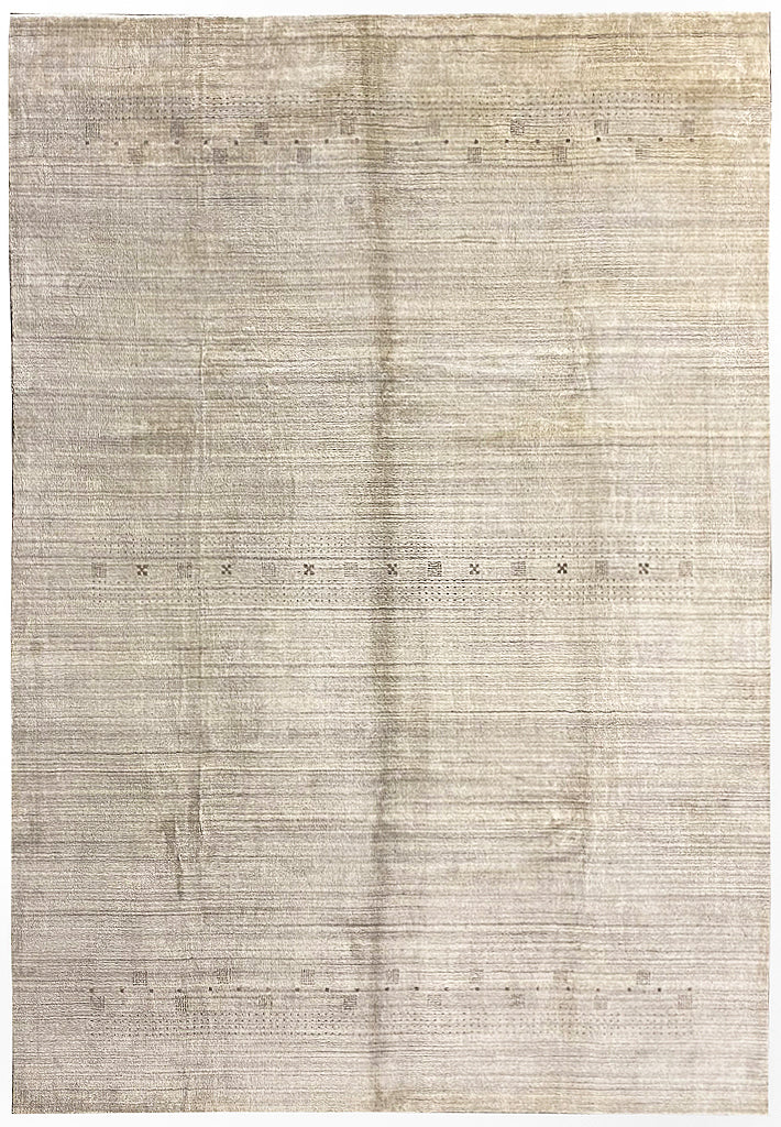 10 x 13.2 Natural Wool Handmade Contemporary GABBEH Rug MODERN #F-6592
