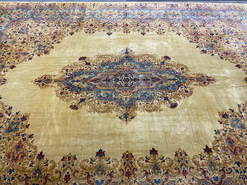 11.8 x 15.8 Authentic Persian Antique Kerman Large Rug #PIX-26609
