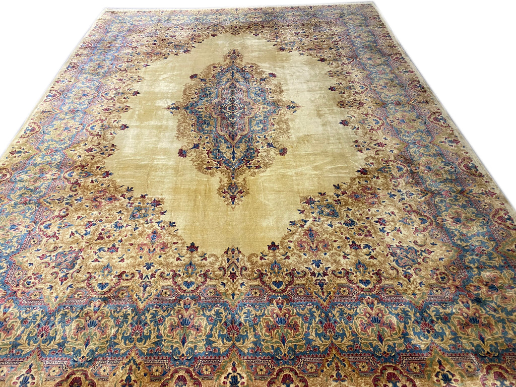 11.8 x 15.8 Authentic Persian Antique Kerman Large Rug #PIX-26609