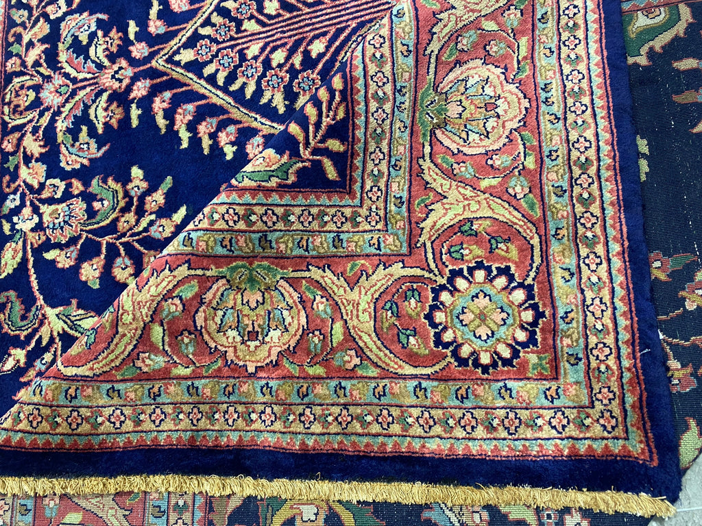 6.6 x 9.10 Quality Sarouk Rug Handmade Lustrous Wool #PIX-9313