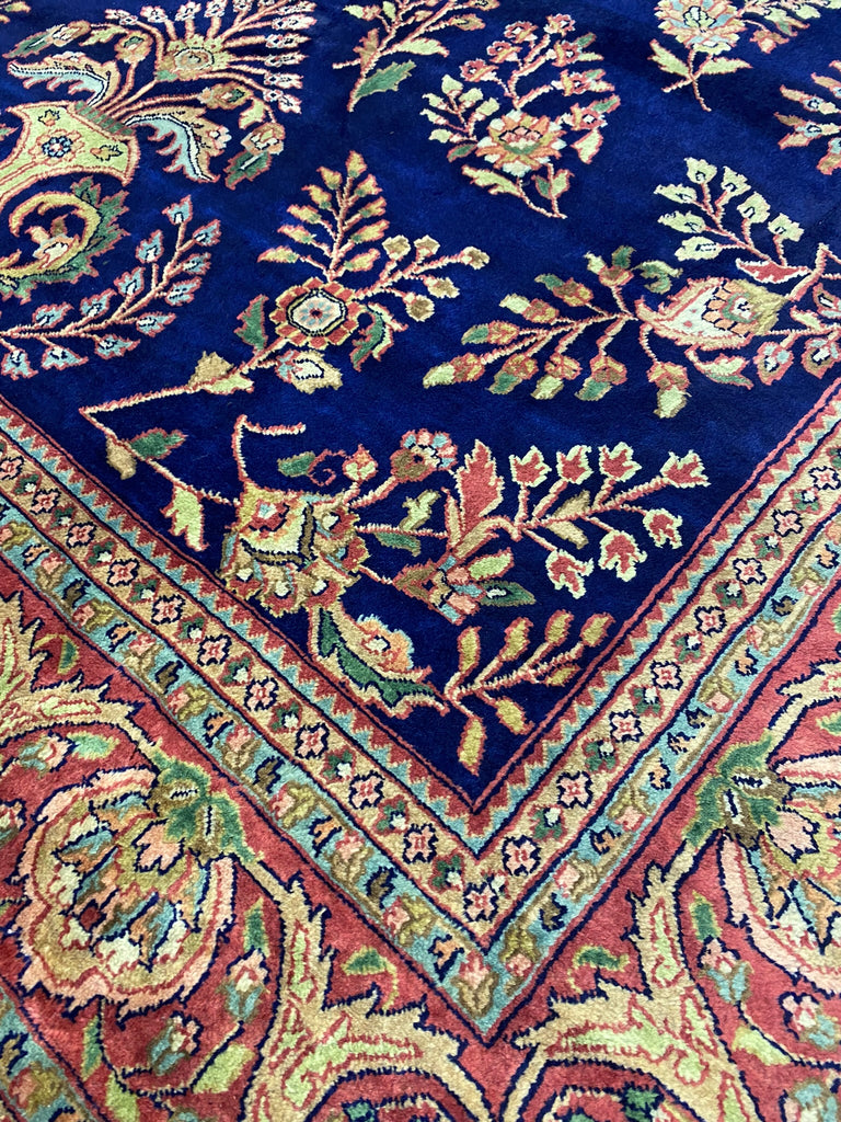 6.6 x 9.10 Quality Sarouk Rug Handmade Lustrous Wool #PIX-9313