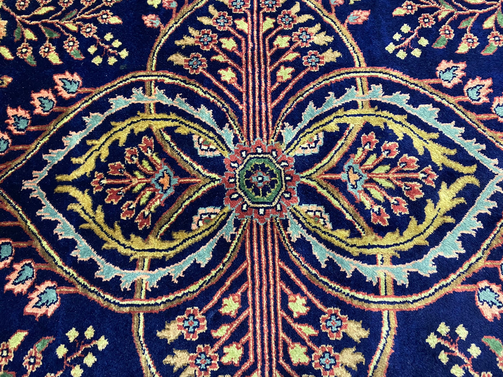 6.6 x 9.10 Quality Sarouk Rug Handmade Lustrous Wool #PIX-9313