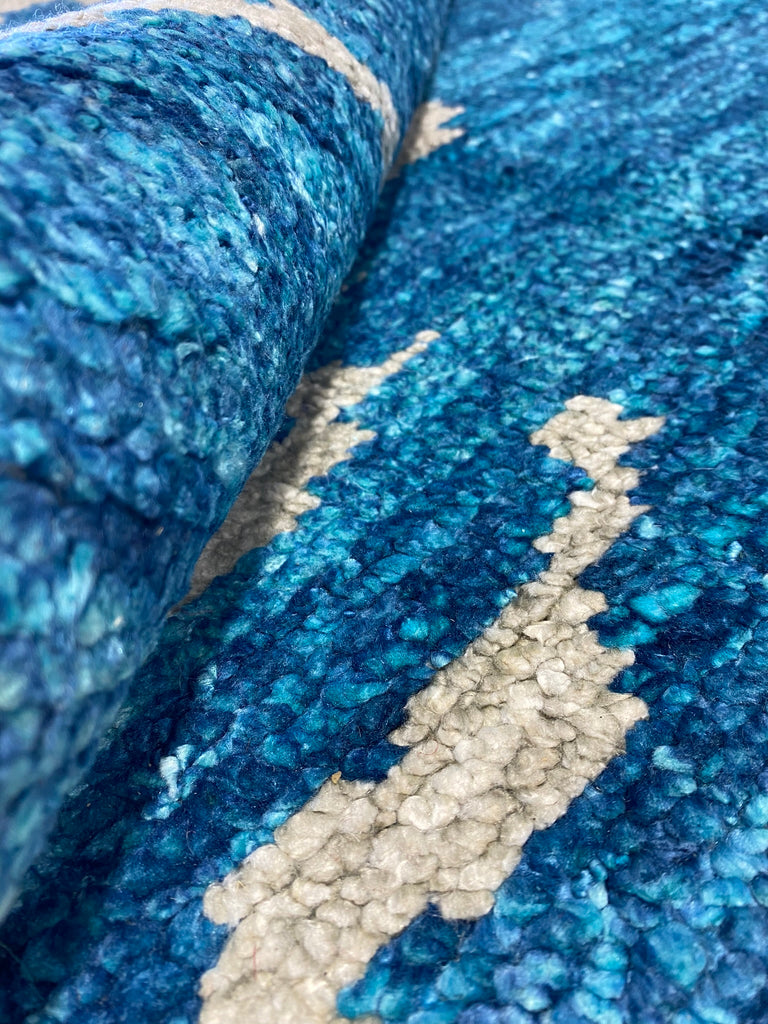 5.9 x 9.11 Contemporary Handmade Rug TORQOUISE Modern Carpet #F-6595