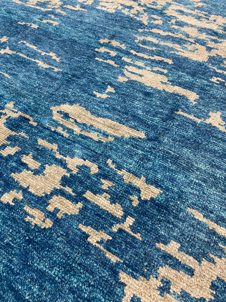 5.9 x 9.11 Contemporary Handmade Rug TORQOUISE Modern Carpet #F-6595