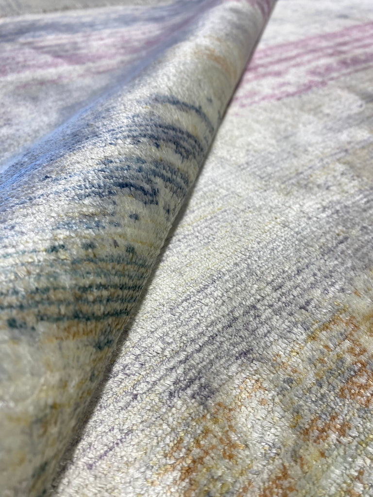 6.8 x 9.3 MODERN CARPET PALE PASTELS COLORS #F-6596