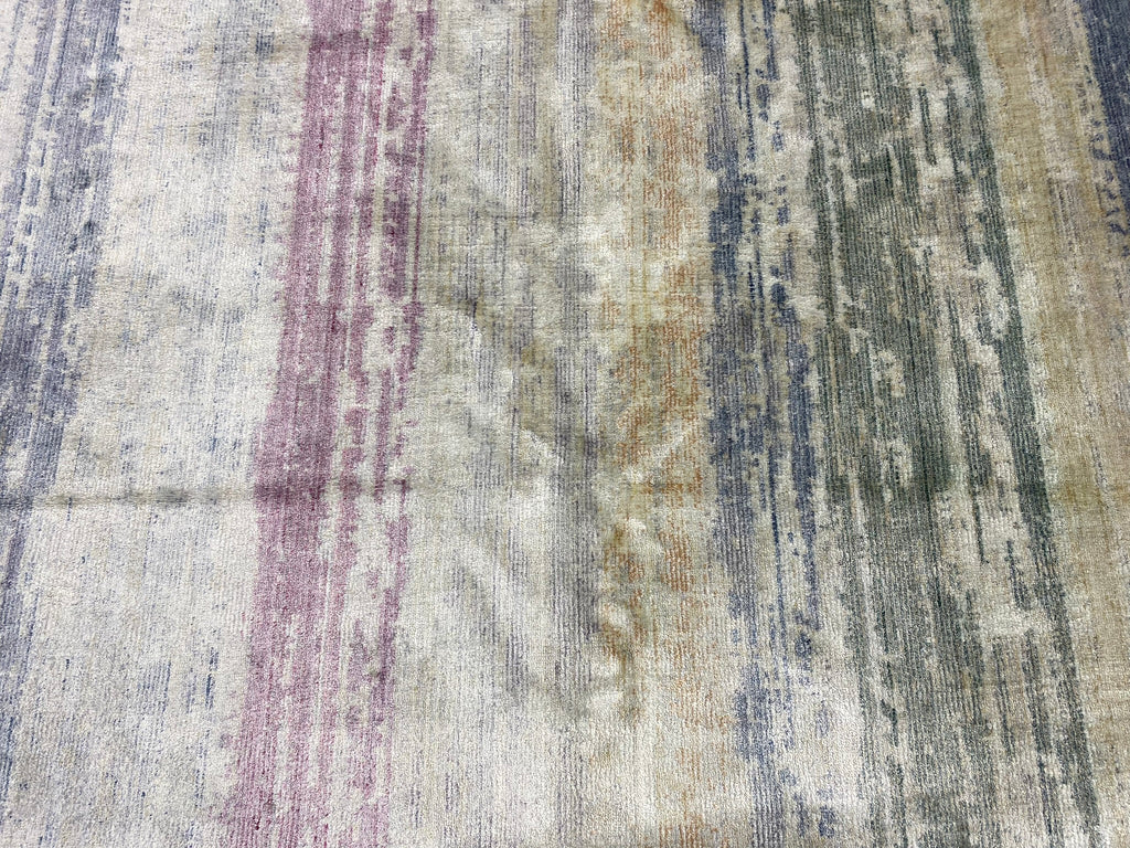 6.8 x 9.3 MODERN CARPET PALE PASTELS COLORS #F-6596