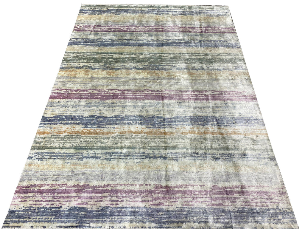 6.8 x 9.3 MODERN CARPET PALE PASTELS COLORS #F-6596