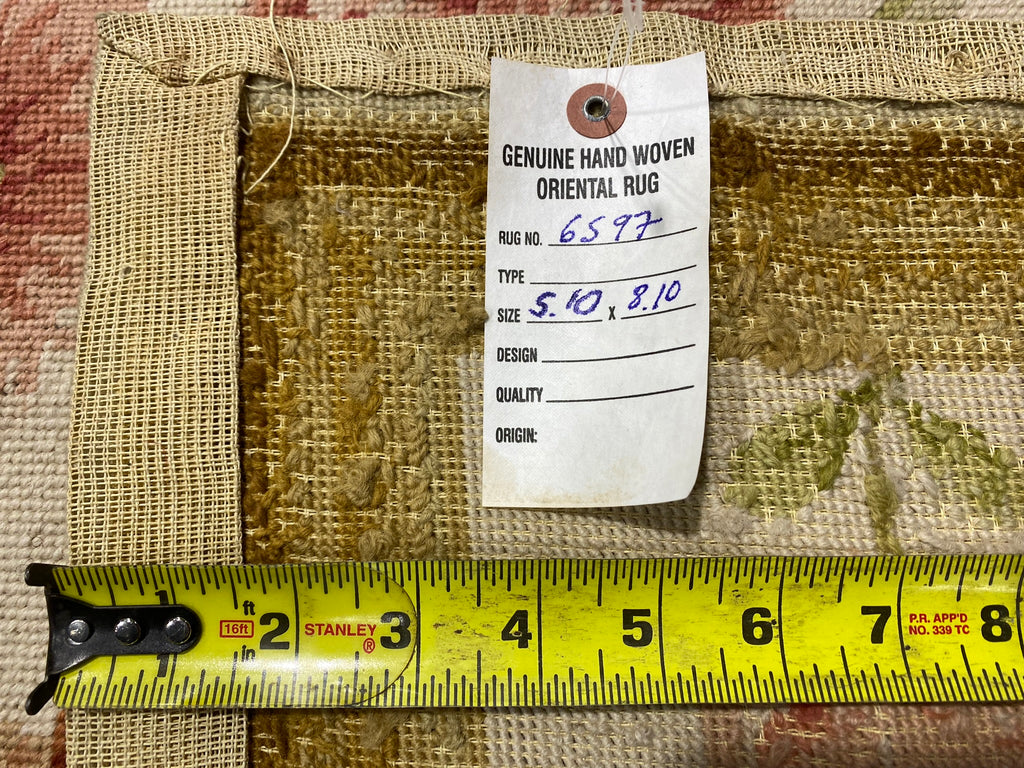 5.10 x 8.10 Needle Point Rug ENGLISH FLORAL GARDEN #F-6597