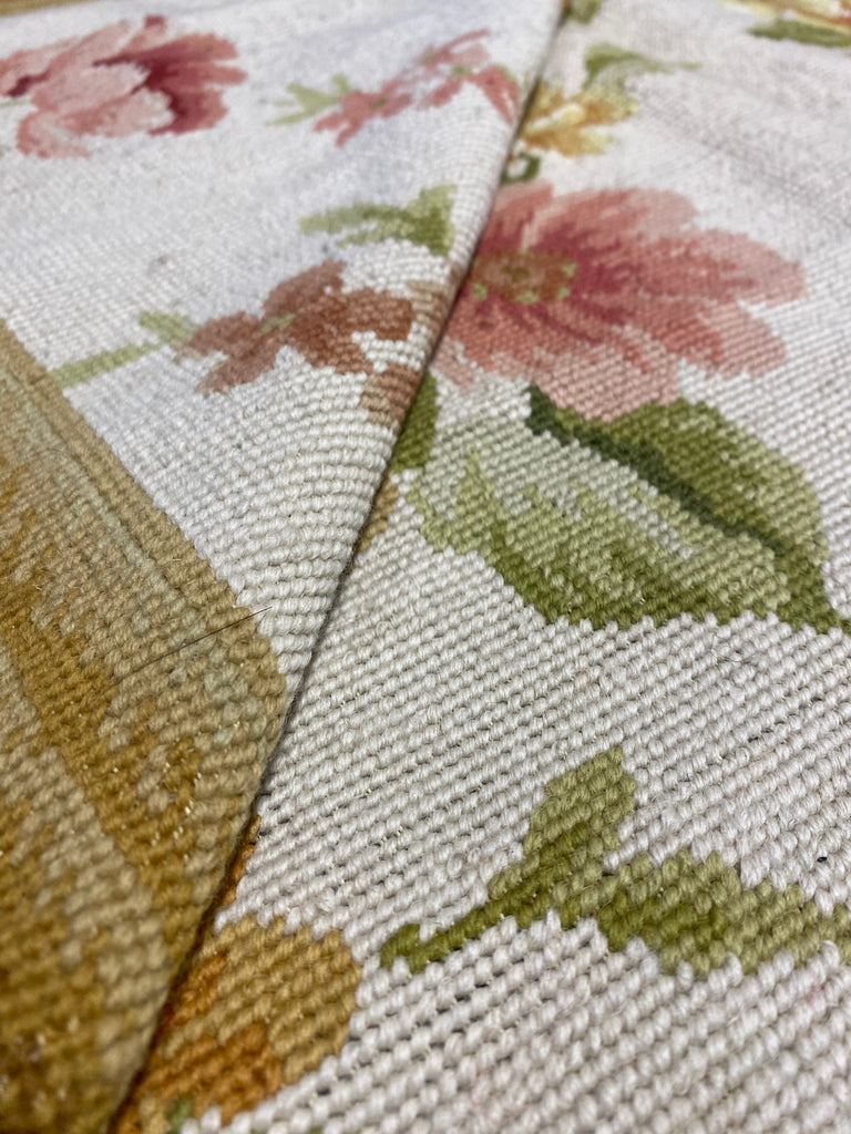 5.10 x 8.10 Needle Point Rug ENGLISH FLORAL GARDEN #F-6597