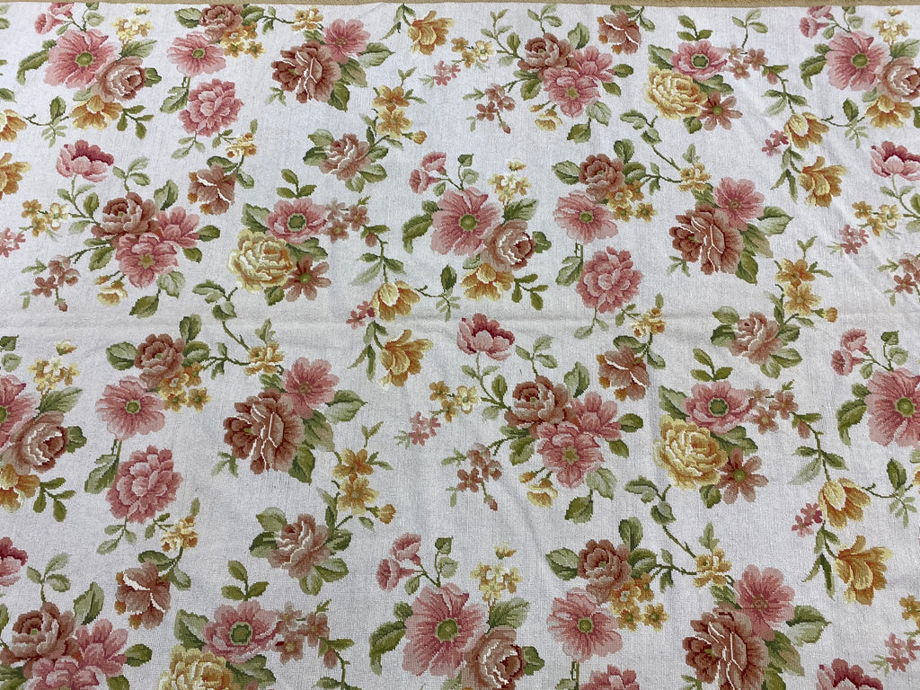 5.10 x 8.10 Needle Point Rug ENGLISH FLORAL GARDEN #F-6597
