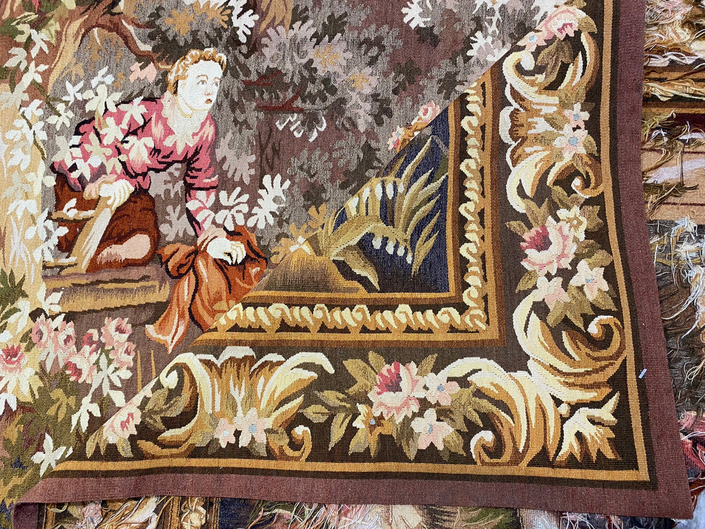 5 x 7 Tapestry Fine Handmade Wool French 17th Century Style Hanging Rug #F-6598