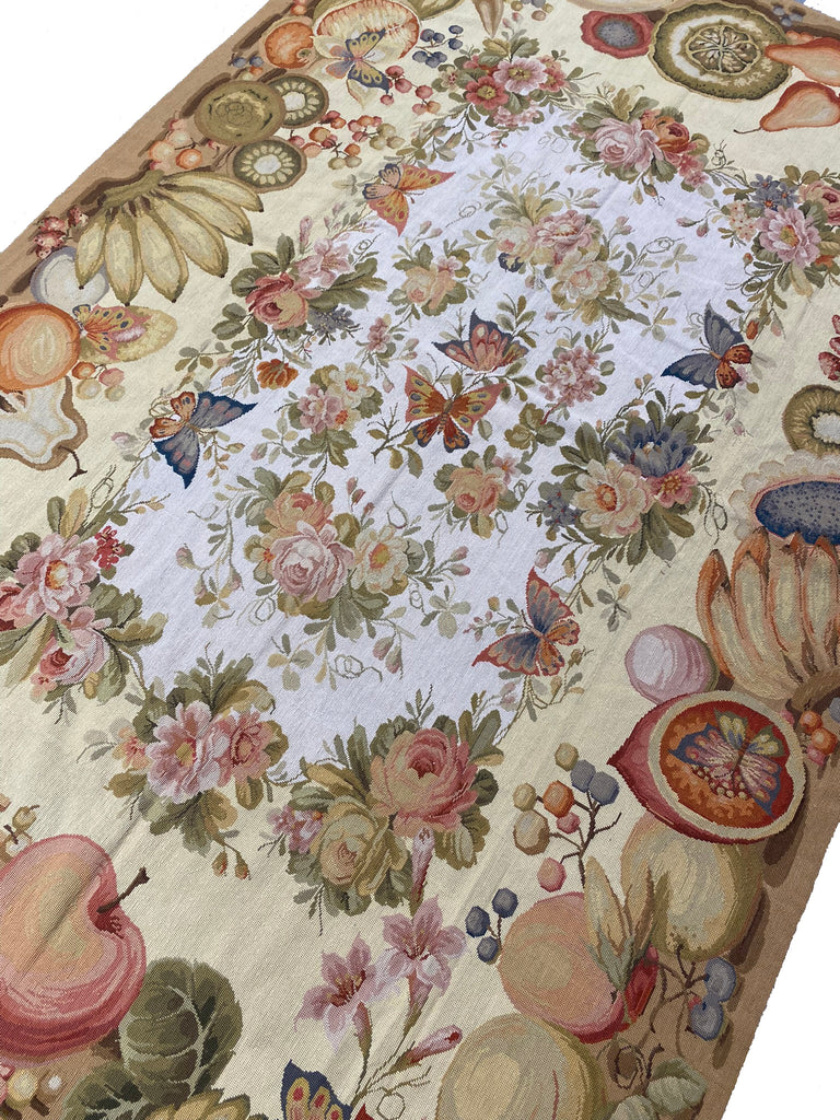 6 x 9 Handmade Needlepoint Rug Fruit Pattern #F-6599