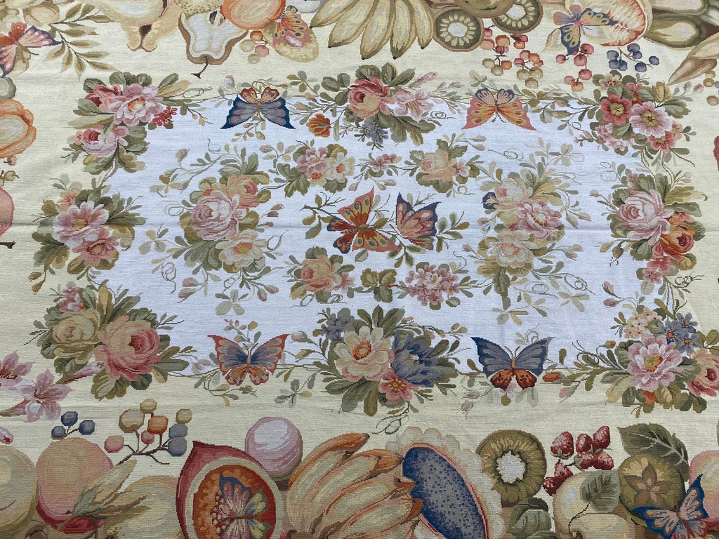 6 x 9 Handmade Needlepoint Rug Fruit Pattern #F-6599