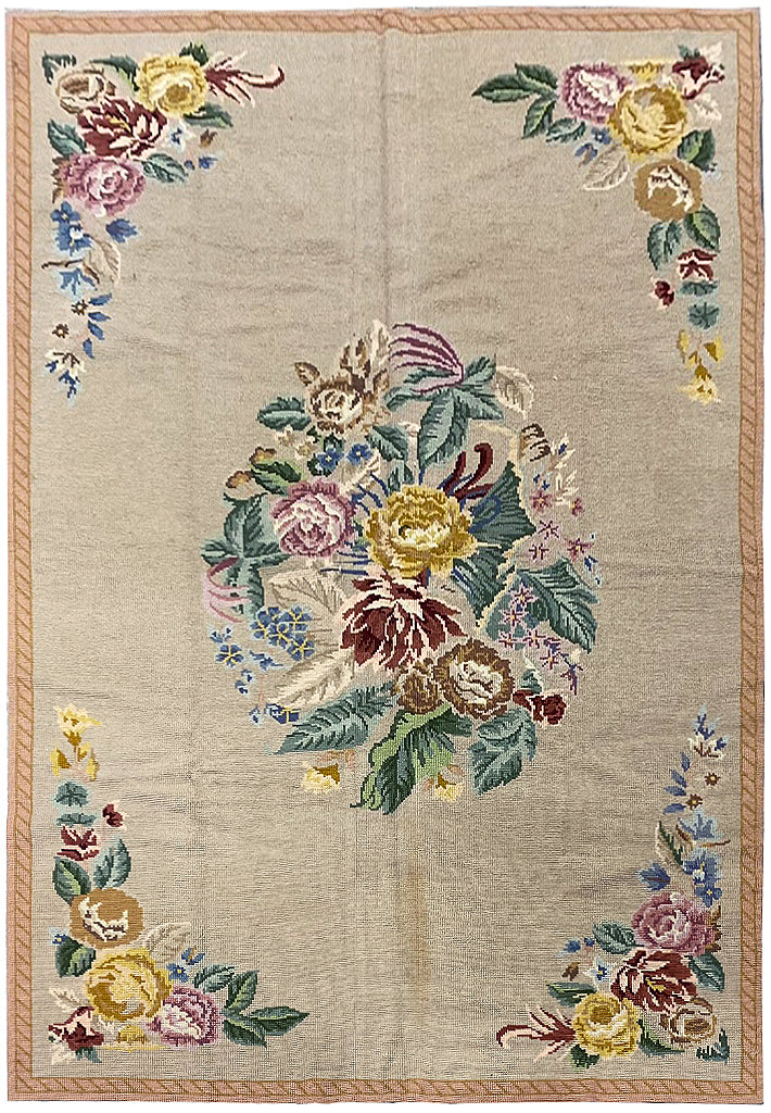 5.8 x 9.1 Special Needle Point Rug HANDMADE #F-6600