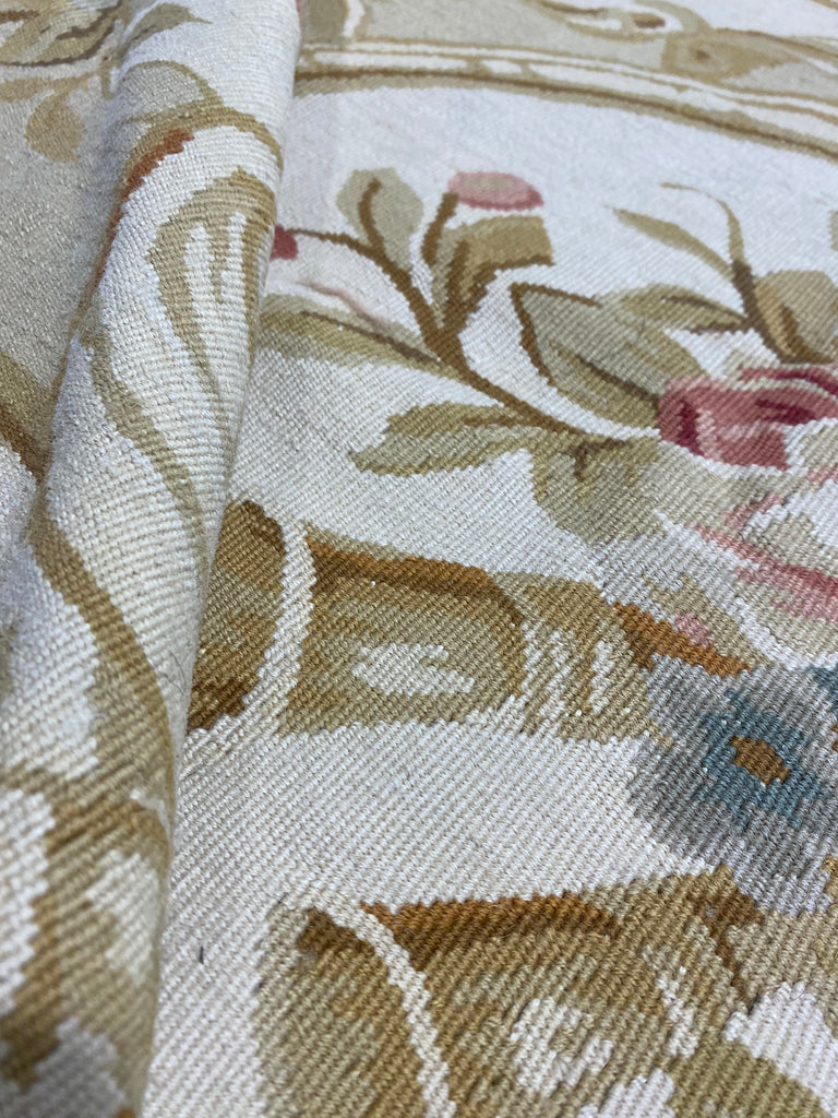 6 x 9.3 Flat Weave FRENCH AUBUSSON Rug #F-6601