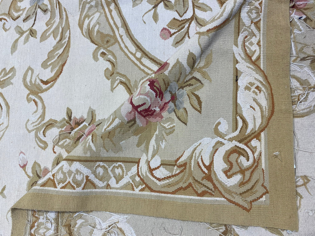 6 x 9.3 Flat Weave FRENCH AUBUSSON Rug #F-6601