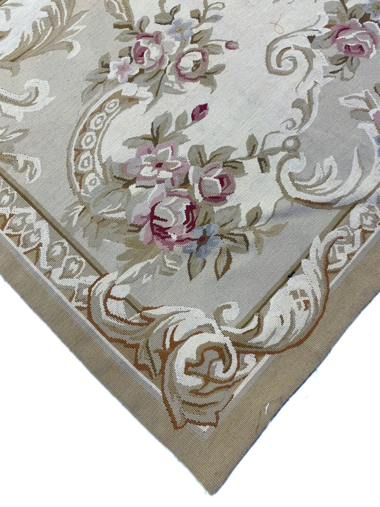 6 x 9.3 Flat Weave FRENCH AUBUSSON Rug #F-6601