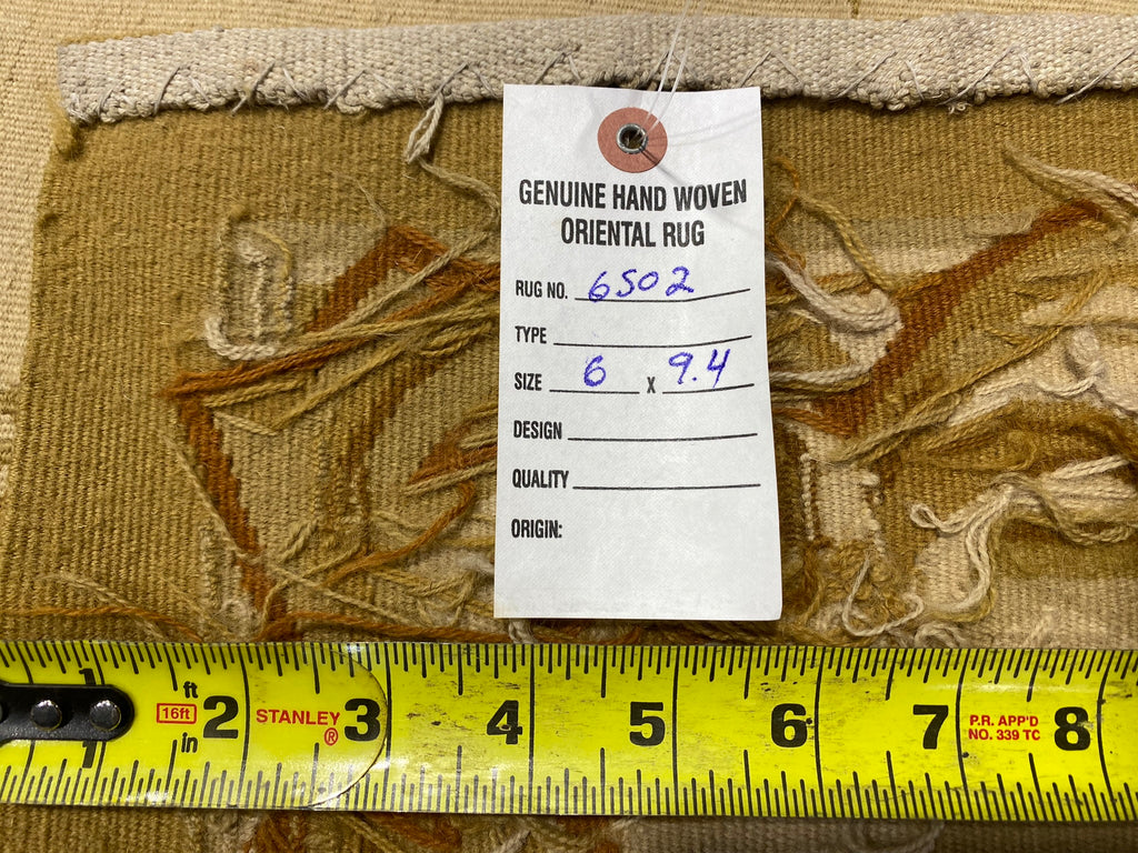 6 x 9.4 French Aubusson Flat Weave Rug #F-6602