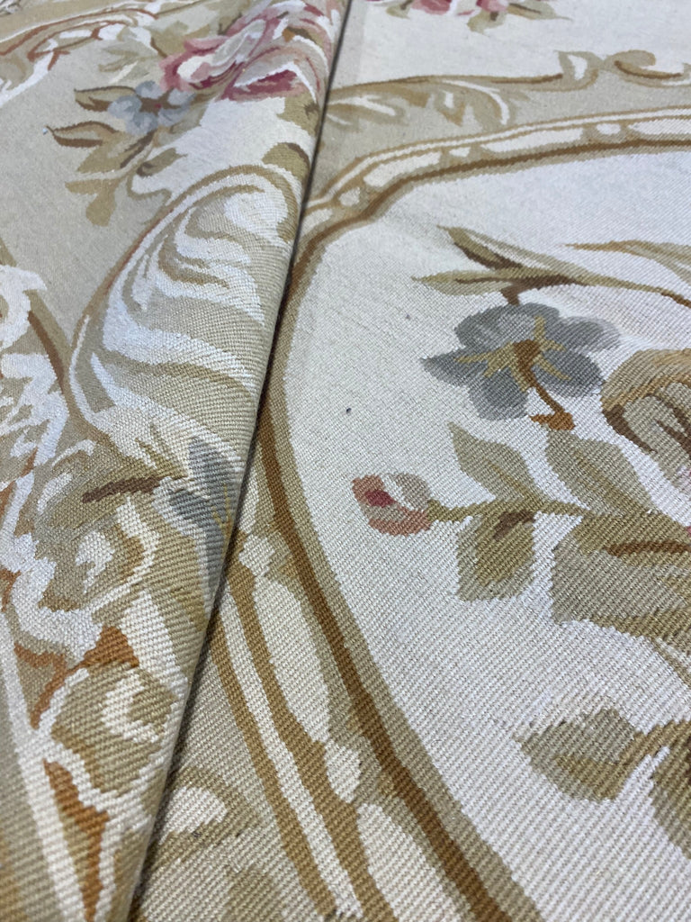 6 x 9.4 French Aubusson Flat Weave Rug #F-6602