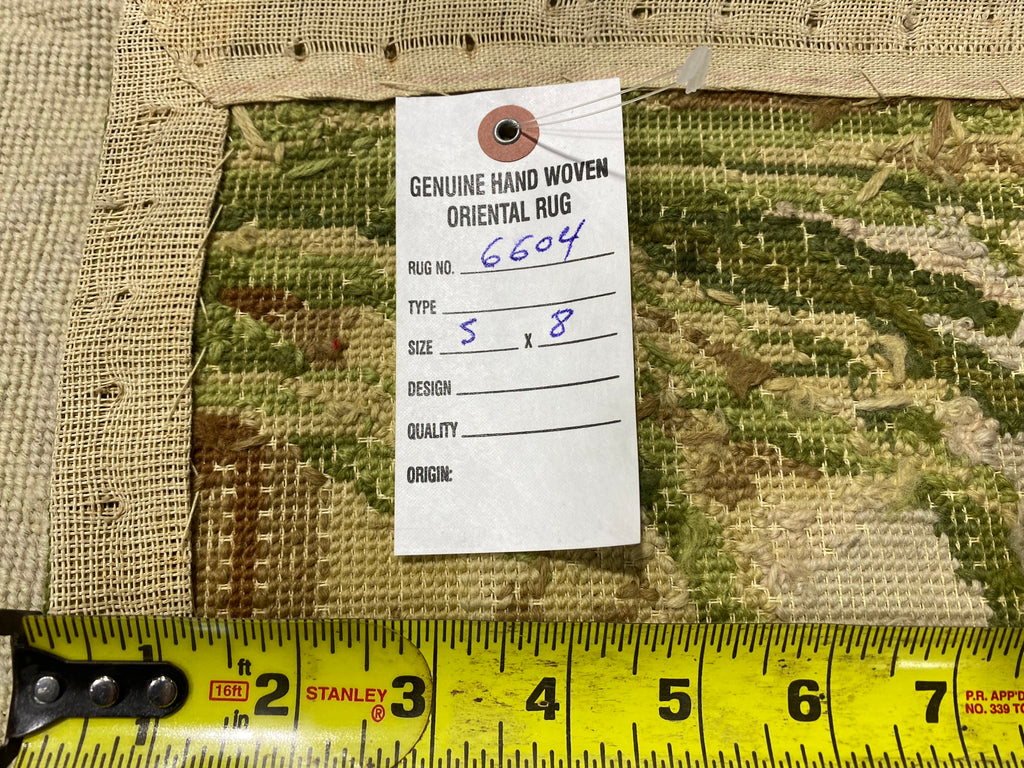 5 x 8 TROPICAL Needle Point Handmade Carpet #F-6604