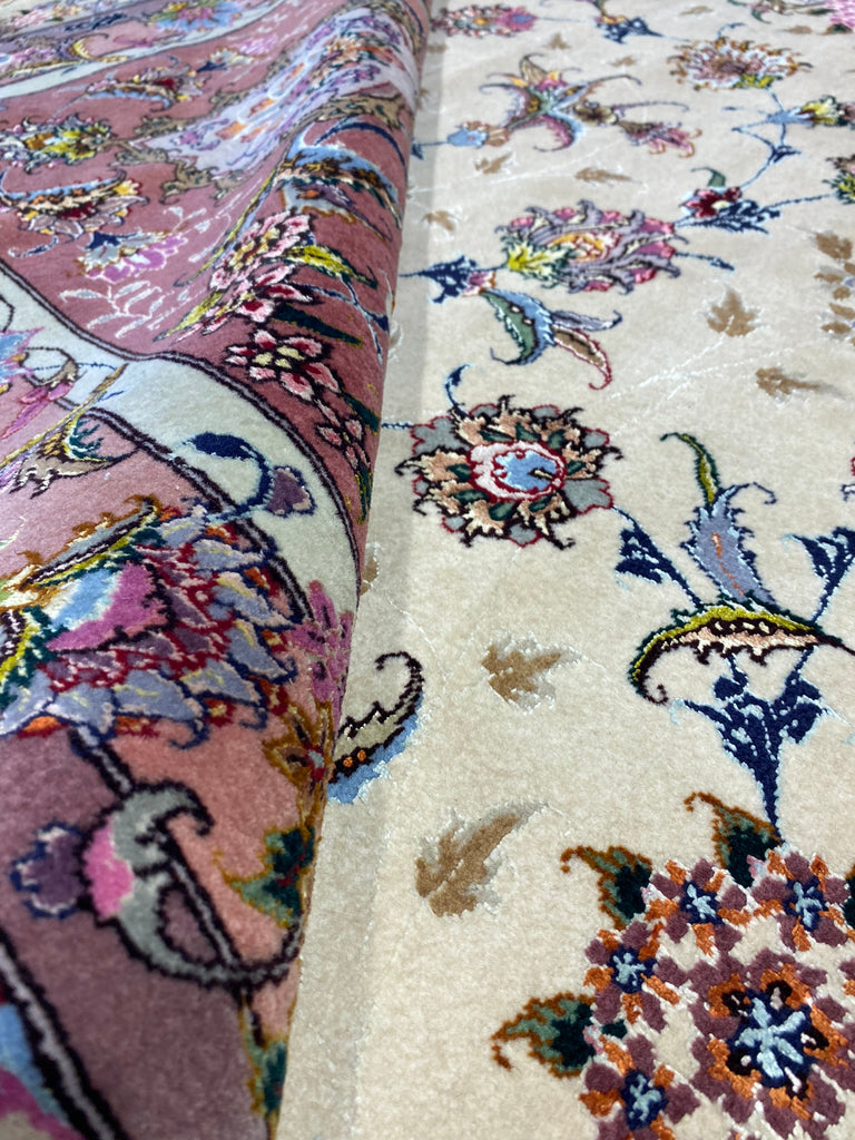 13 x 20 SUPER FINE 500 KPSI AUTHENTIC Persian Large Tabriz Rug Wool and Silk Foundation #F-6607