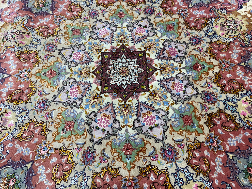 13 x 20 SUPER FINE 500 KPSI AUTHENTIC Persian Large Tabriz Rug Wool and Silk Foundation #F-6607