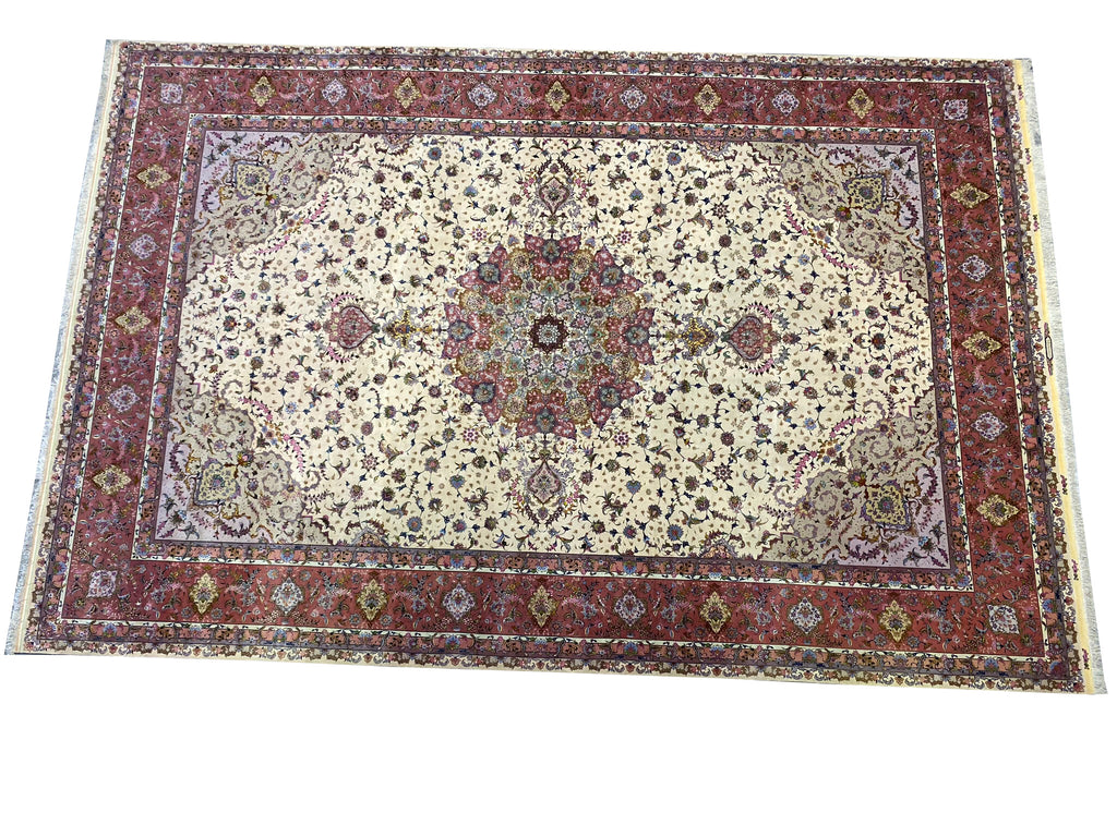 13 x 20 SUPER FINE 500 KPSI AUTHENTIC Persian Large Tabriz Rug Wool and Silk Foundation #F-6607