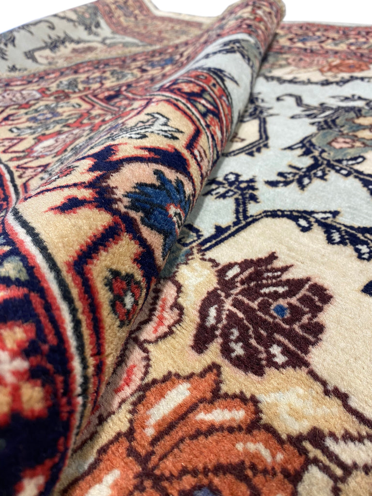 5.6 x 9 Nice Quality Persian Floral Bouquet Rug Light Turquoise #F-6611