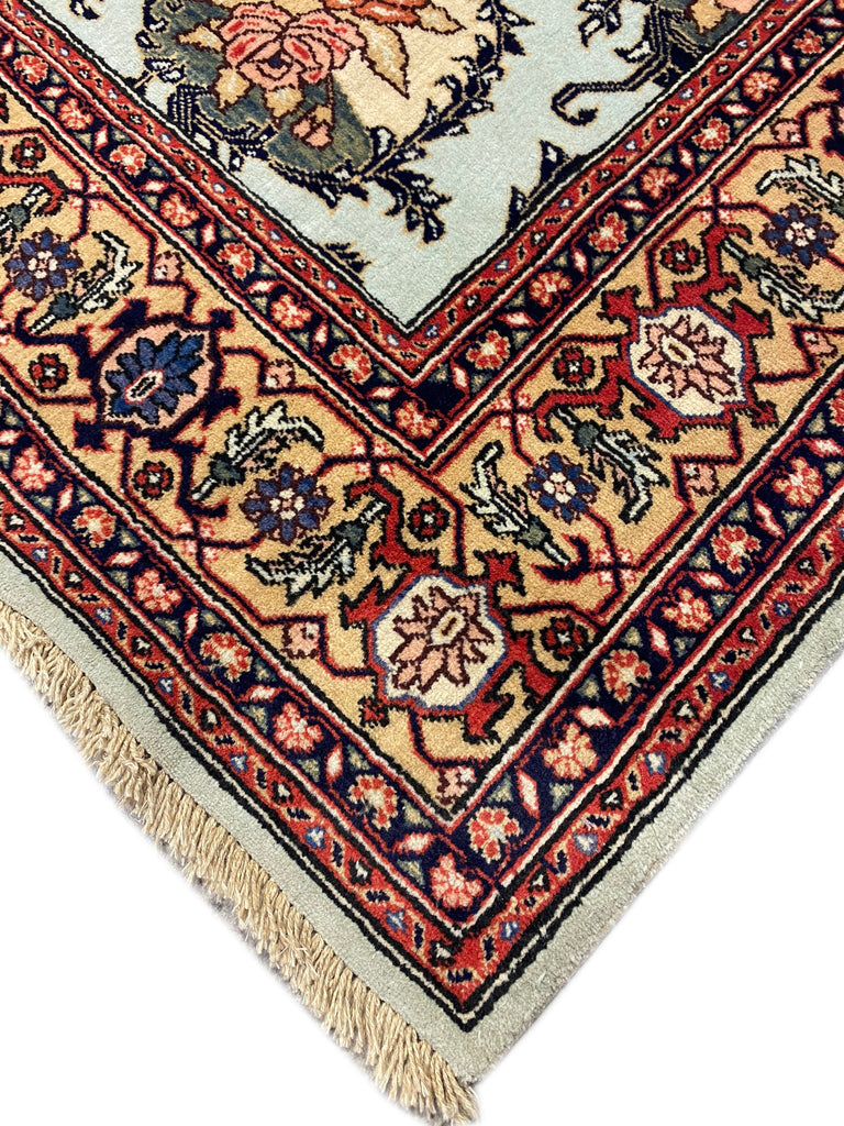 5.6 x 9 Nice Quality Persian Floral Bouquet Rug Light Turquoise #F-6611