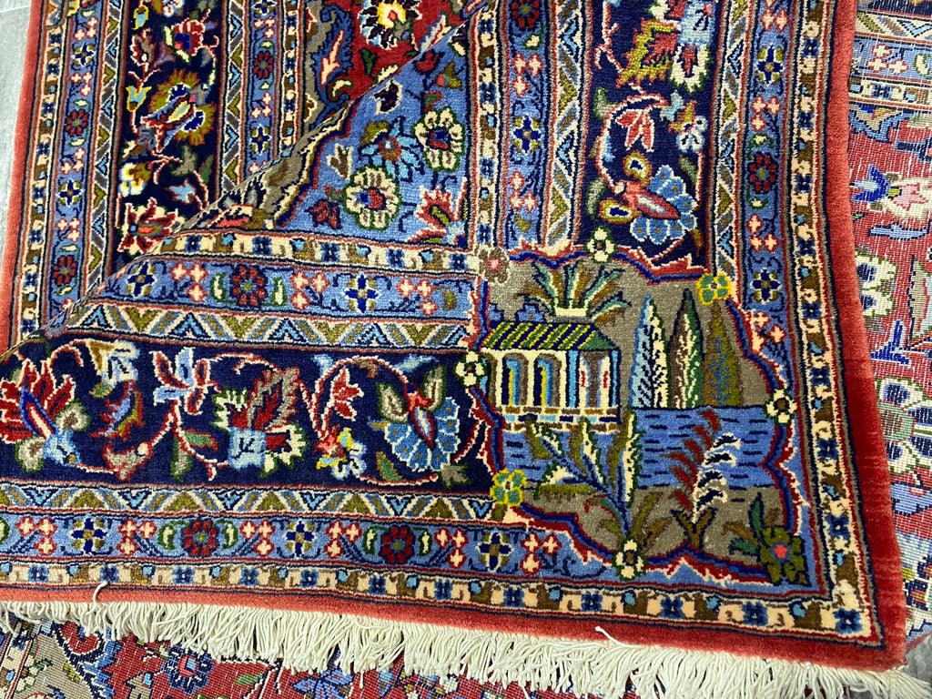 4.5 x 7.1 Genuine Antique Persian Debir Kashan Rug Kork Wool #PIX-29079