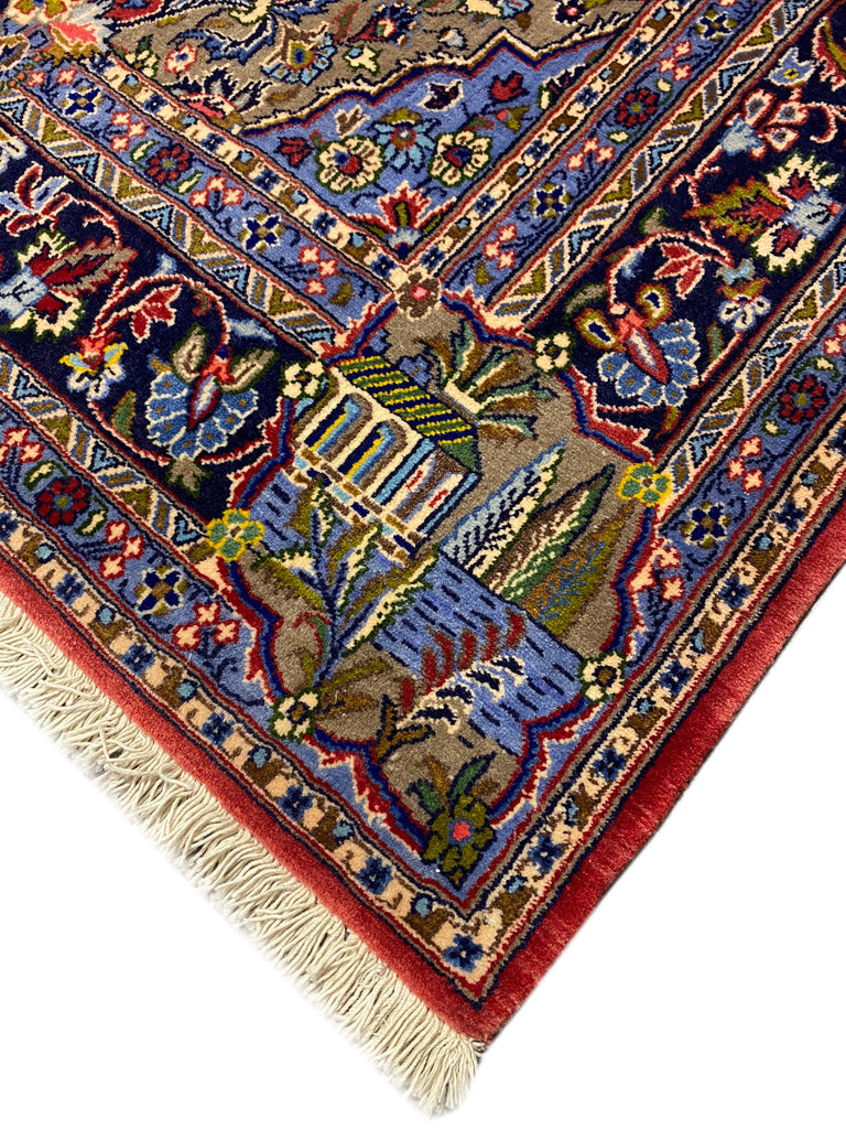 4.5 x 7.1 Genuine Antique Persian Debir Kashan Rug Kork Wool #PIX-29079