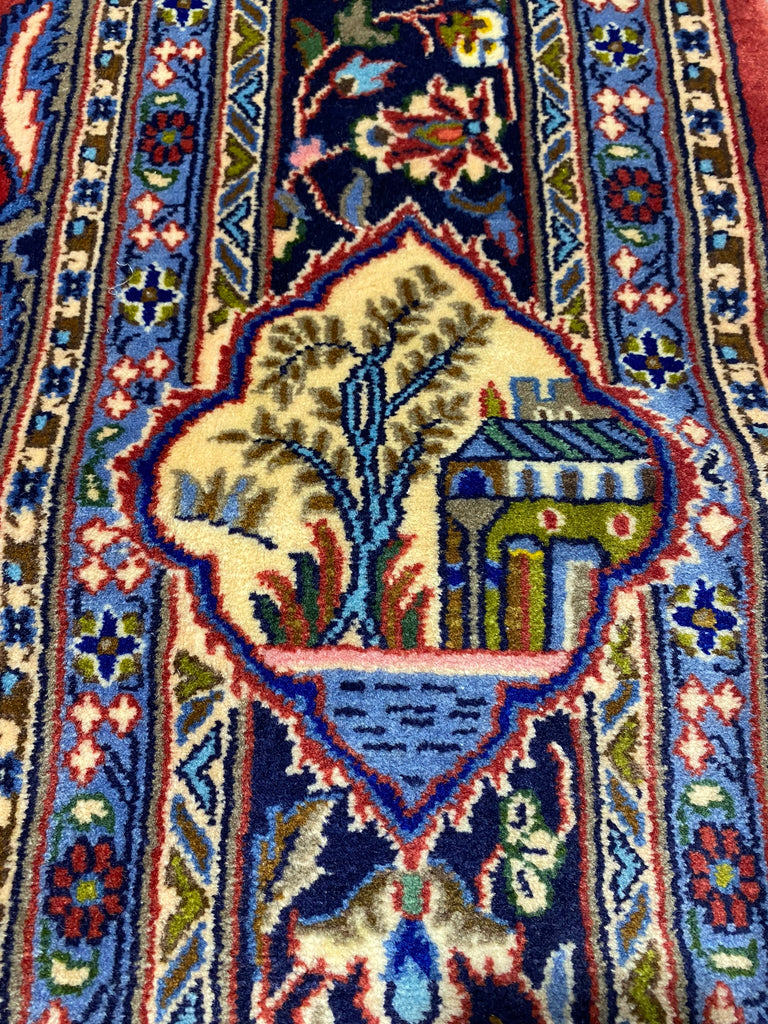 4.5 x 7.1 Genuine Antique Persian Debir Kashan Rug Kork Wool #PIX-29079