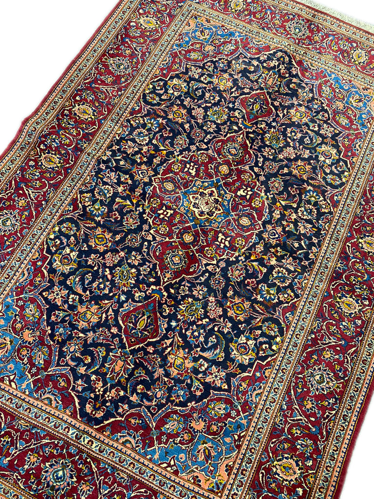 4.8 x 6.10 Genuine Semi- Antique High Quality Persian Kashan Rug #PIX-8906
