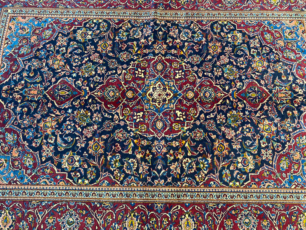 4.8 x 6.10 Genuine Semi- Antique High Quality Persian Kashan Rug #PIX-8906