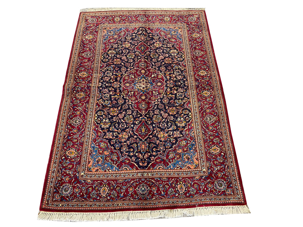 4.8 x 6.10 Genuine Semi- Antique High Quality Persian Kashan Rug #PIX-8906