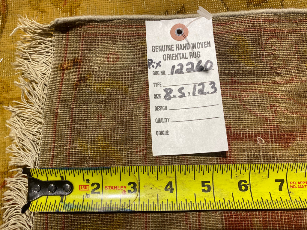 8.5 x 12.2 Antique Hereke Wool Rug 1900's #PIX-12260