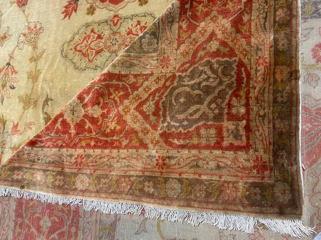 8.5 x 12.2 Antique Hereke Wool Rug 1900's #PIX-12260