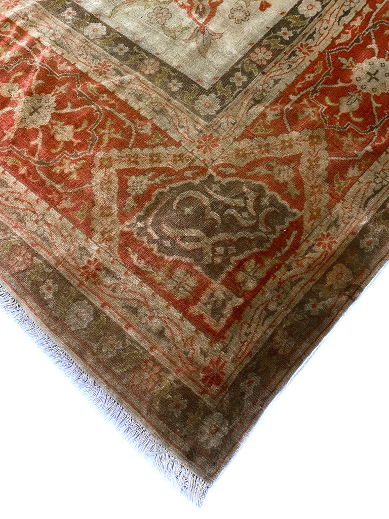 8.5 x 12.2 Antique Hereke Wool Rug 1900's #PIX-12260