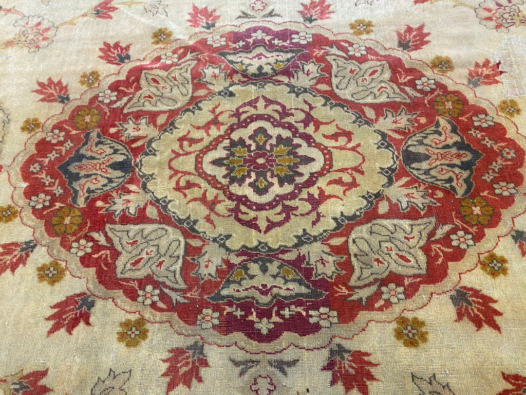 8.5 x 12.2 Antique Hereke Wool Rug 1900's #PIX-12260