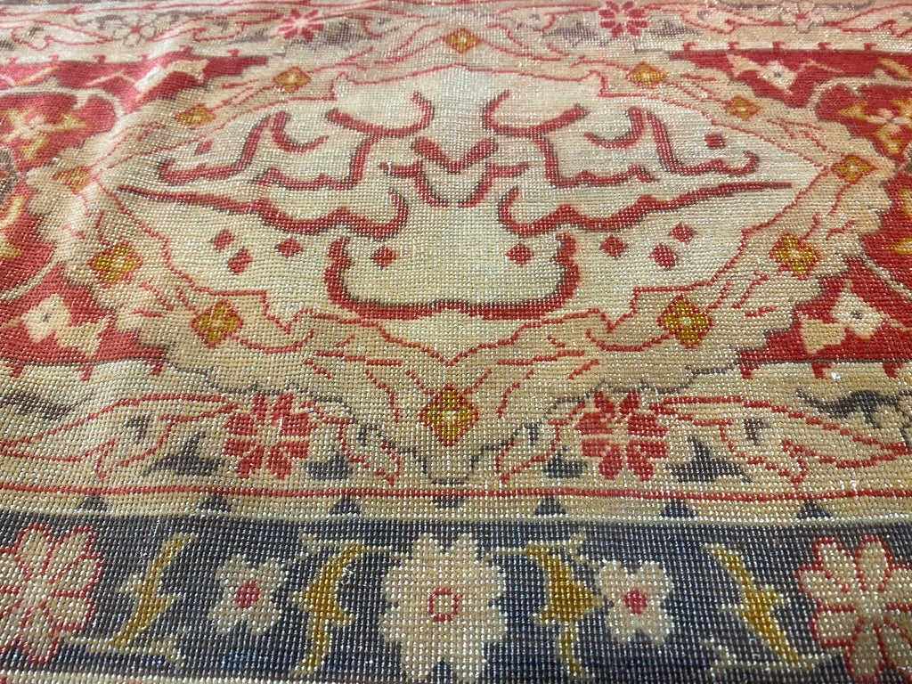 8.5 x 12.2 Antique Hereke Wool Rug 1900's #PIX-12260